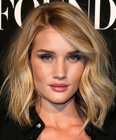 Rosie-Huntington Whitley Golden Blonde Bob