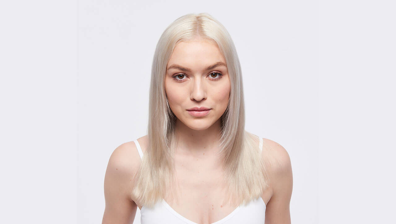 Color Intensity hair color technique confetti collection model before