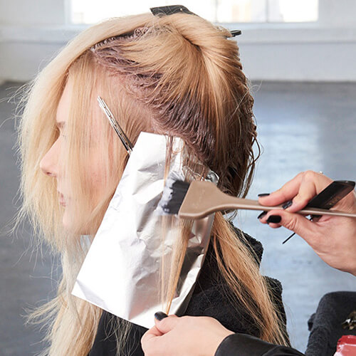 Honey Amber Lights hair color technique step 5
