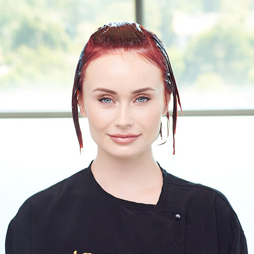 Fire Red Quick Melt Hair Color Technique Step 19